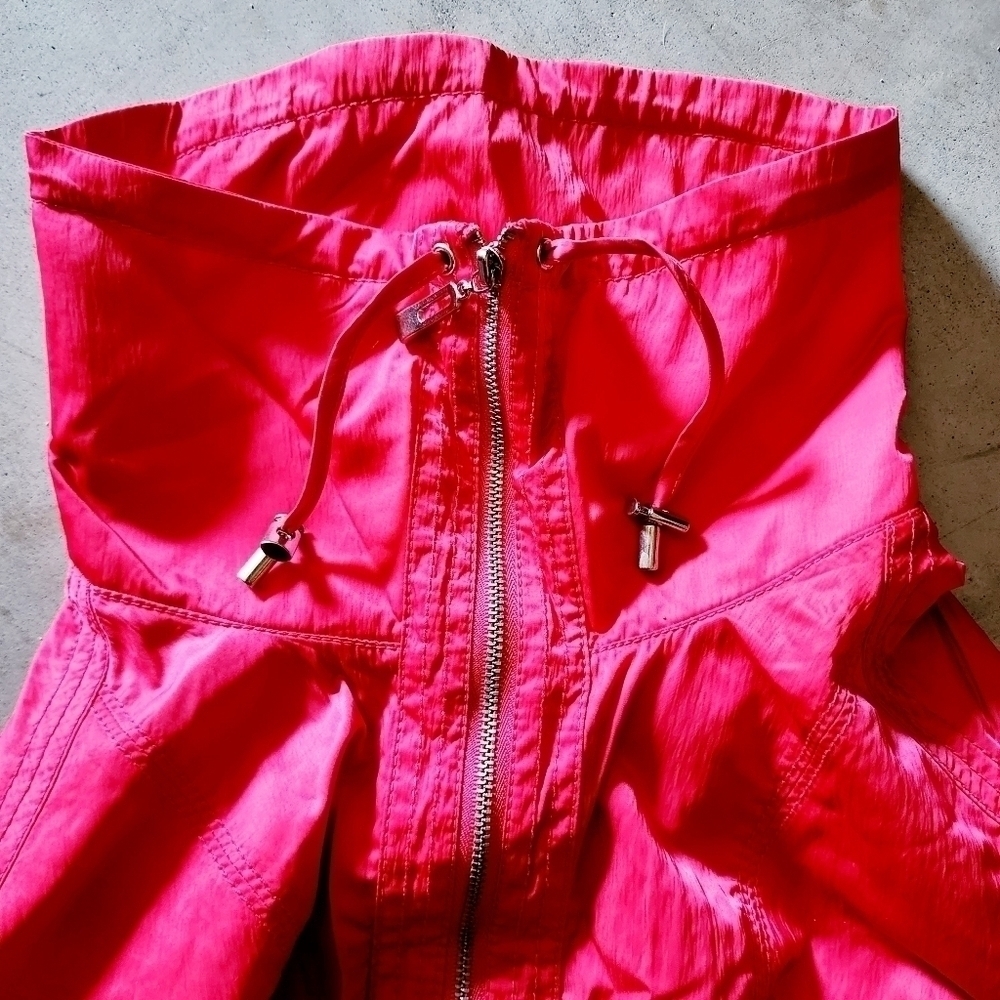 White House Black Market WHBM Pink Casual Full Zip Jacket Women's Size 2 EUC - Picture 5 of 9